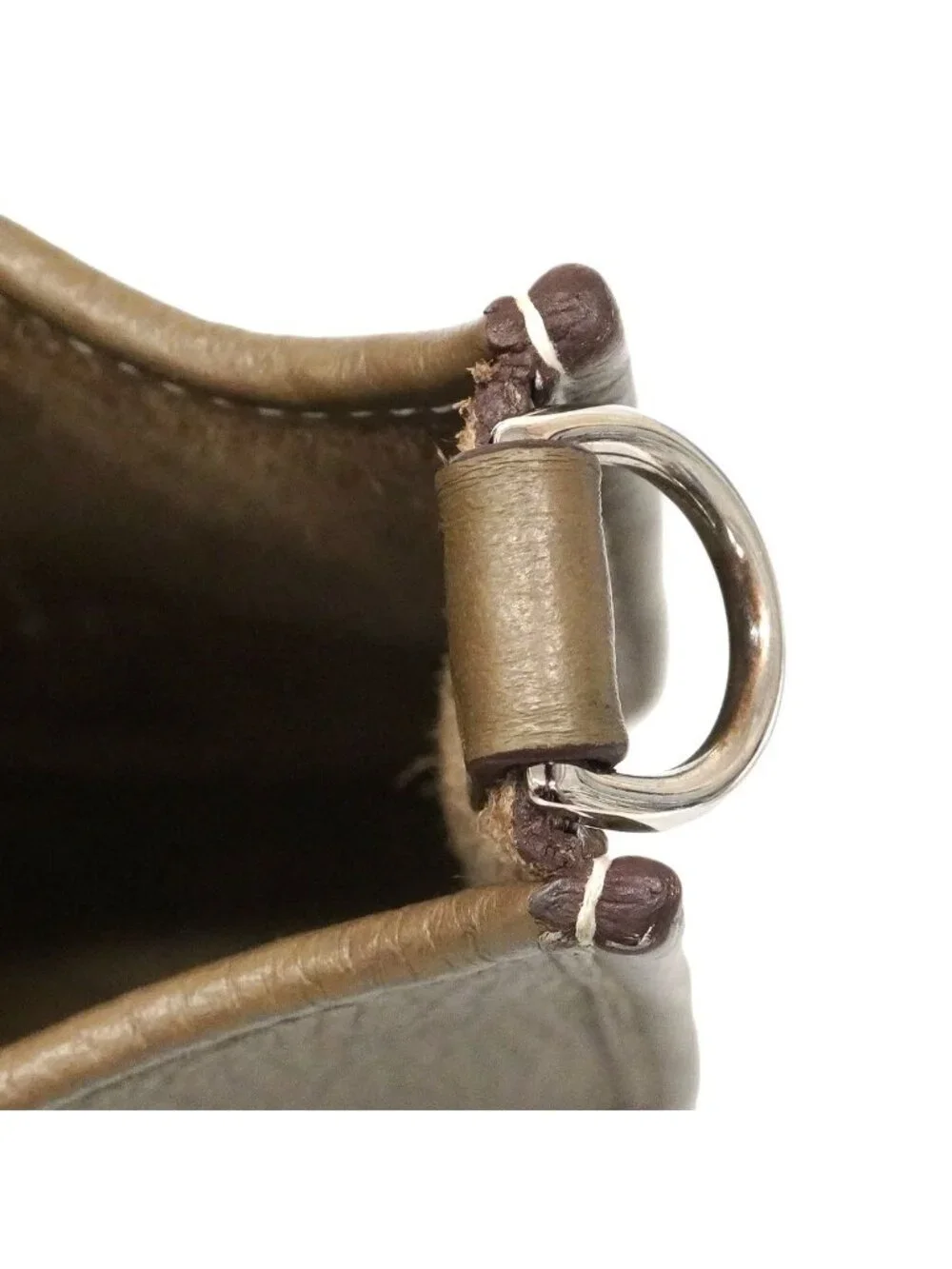 Hermes Shoulder Bag Evelyne TPM Taurillon Clemence Etoupe Silver